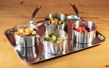 9cm stainless steel serving saucepan - Premium  from Chabrias - Just £37.50! Shop now at Chabrias Ltd