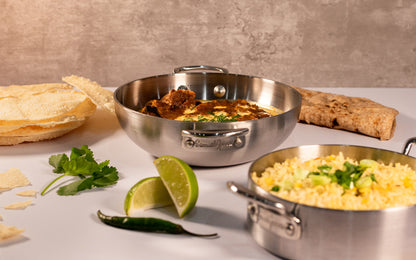 16cm stainless steel serving balti dish - Premium  from Chabrias - Just £65! Shop now at Chabrias Ltd