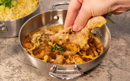 16cm stainless steel serving balti dish - Premium  from Chabrias - Just £65! Shop now at Chabrias Ltd