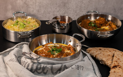 16cm stainless steel serving balti dish - Premium  from Chabrias - Just £65! Shop now at Chabrias Ltd