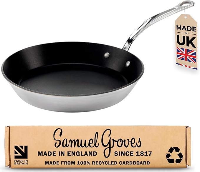 Stainless Steel Non-Stick Triply Fry pan, 20cm - Premium Home from Chabrias - Just £135! Shop now at Chabrias Ltd