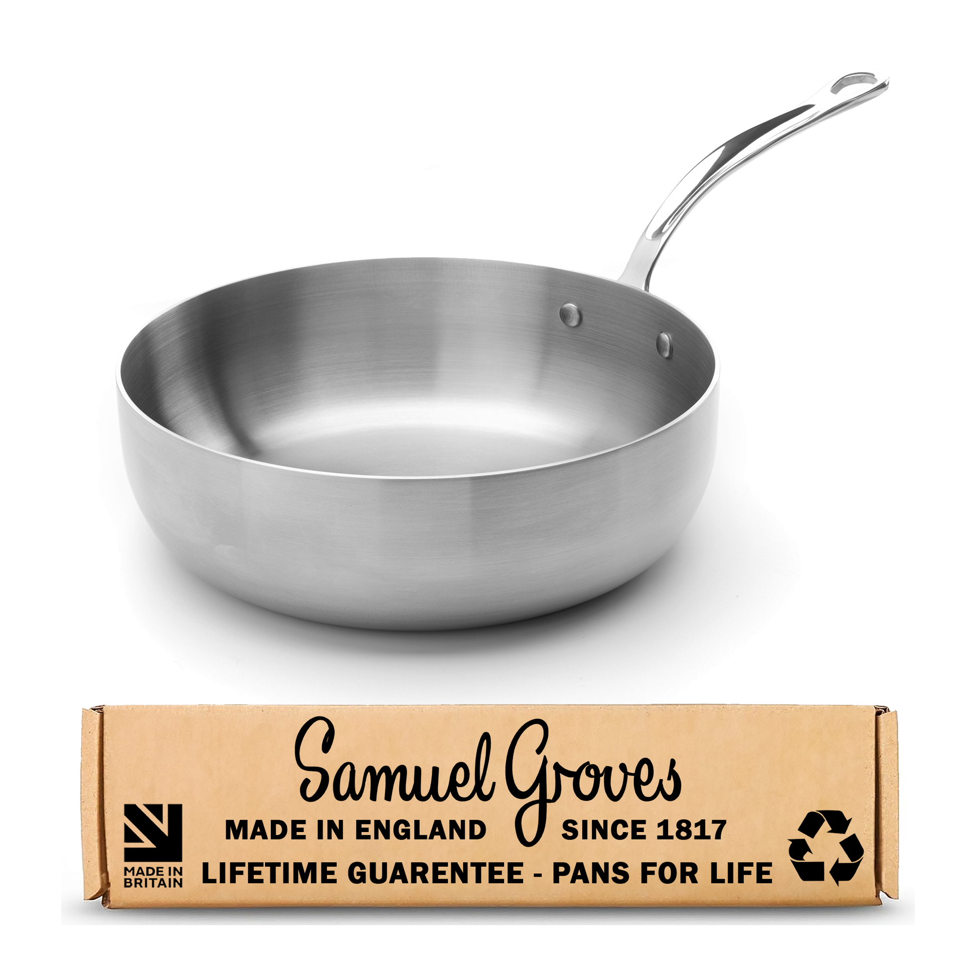 Samuel groves 26cm stainless steel chef pan