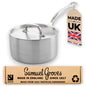 Professional Stainless Steel Saucepan with Lid - Premium Kitchen from Samuel Groves - Just £98! Shop now at Chabrias Ltd