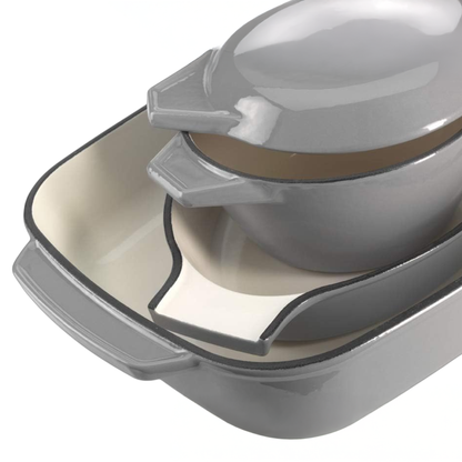 Samuel Groves Enamel Cast Iron Round Casserole Dish with Lid – 16.5cm / 1.3 Litre - Premium Kitchen from Chabrias Ltd - Just £66.99! Shop now at Chabrias Ltd