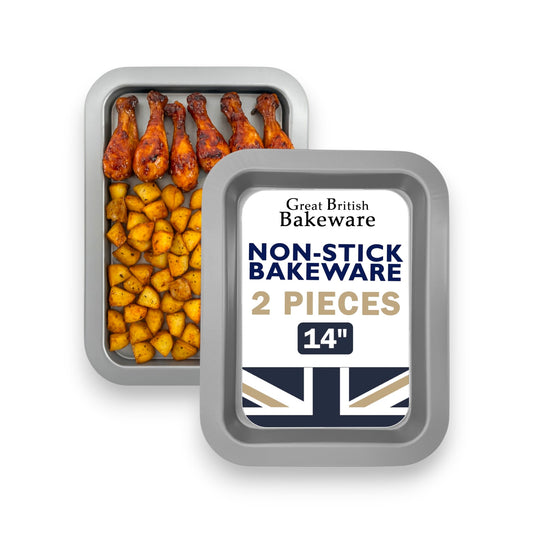 Non-Stick Roasting Baking Oven Set, 36cm (2 piece) - Premium Home from Chabrias Ltd - Just £14.99! Shop now at Chabrias Ltd