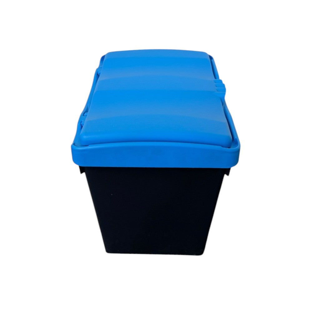 30 Litre Recycling Bin with Blue Swing Lid & Paper and Card Sticker Included - Premium Bins from Chabrias Ltd - Just £29.99! Shop now at Chabrias Ltd