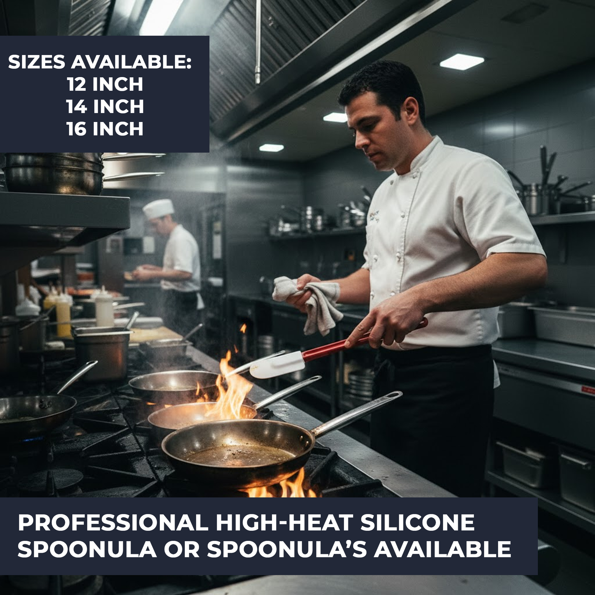 Durable heat-resistant spatula for mixing and scraping