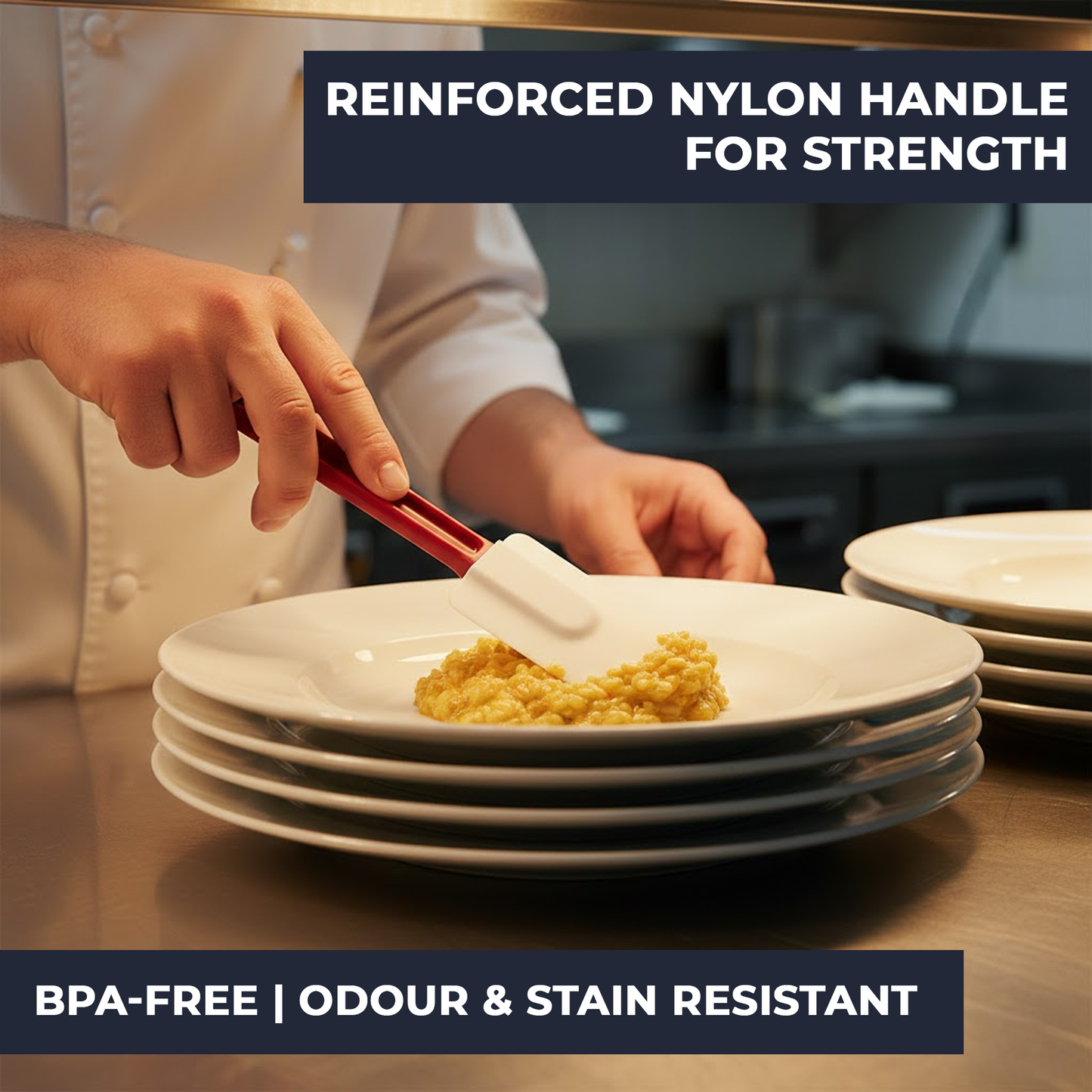 Professional-grade heavy-duty spoonula set