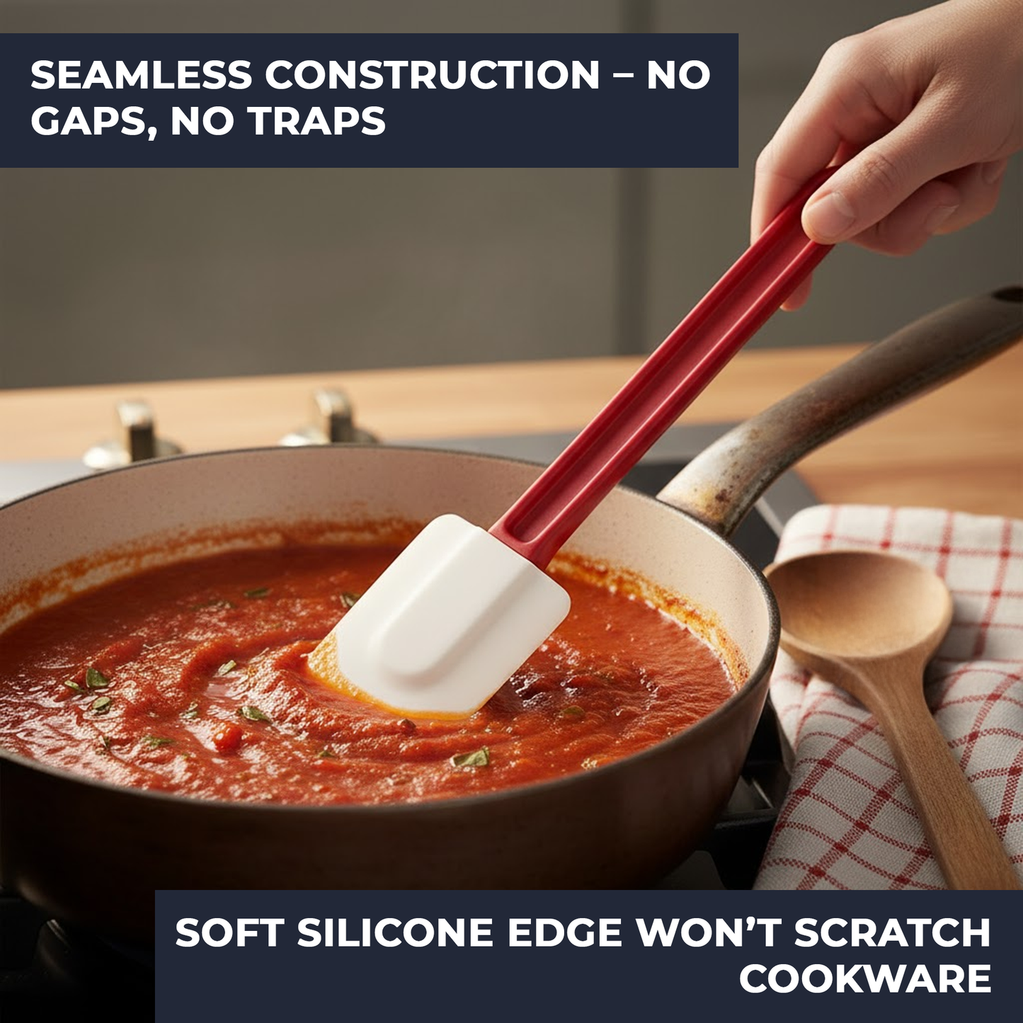14" Professional Silicone Spoonula - 2 Pack - High-Heat 260°C, Bowl-Scraping Head, Non-Stick Safe, BPA-Free – Heavy-Duty Cooking, Baking & Mixing Tool (Copy) - Premium  from Chabrias Ltd - Just £14.99! Shop now at Chabrias Ltd