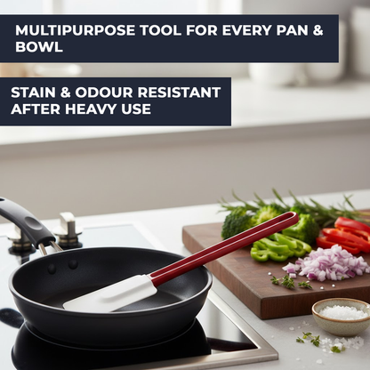 10" Professional Silicone Spatula – High-Heat 260°C, Extra-Long Handle, Non-Stick Safe, BPA-Free – Heavy-Duty Cooking, Baking & Mixing Tool - Premium  from Chabrias Ltd - Just £7.99! Shop now at Chabrias Ltd