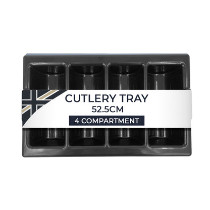 Chabrias Ltd Durable 4 Compartment GN 1/1 Cutlery Tray - Restaurant Grade, Easy-to-Clean Organizer,Efficient Kitchen Storage in Restaurants, Schools, and Commercial Use