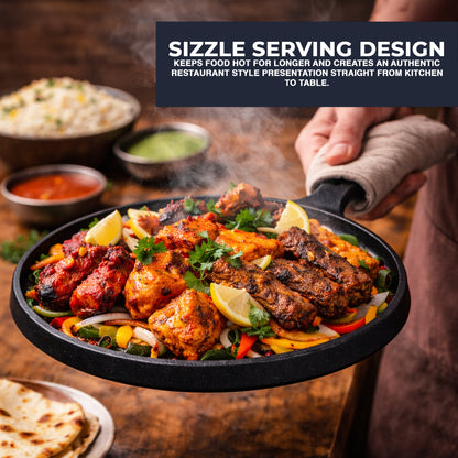 Cast Iron Round Skillet Pan, 23cm