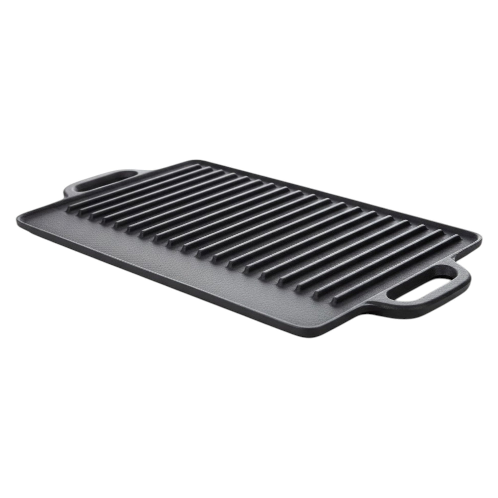 Pro Cast Iron Griddle with Handles – 50.5cm x 23.5cm - Premium Kitchen from Chabrias Ltd - Just £39.99! Shop now at Chabrias Ltd