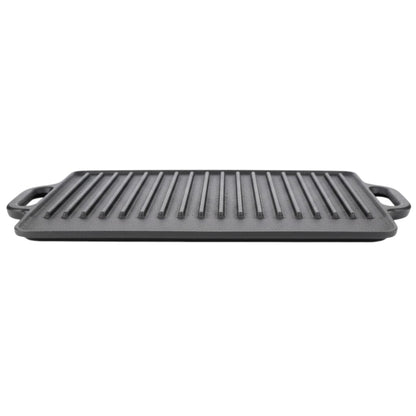 Pro Cast Iron Griddle with Handles – 50.5cm x 23.5cm - Premium Kitchen from Chabrias Ltd - Just £39.99! Shop now at Chabrias Ltd