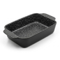 25cm small ceramic roasting dish front view