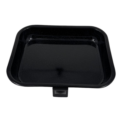 Vitreous Enamel Grill Pan, Handle & Wire Rack, Small (28cm) - Premium Kitchen from Chabrias Ltd - Just £13.99! Shop now at Chabrias Ltd