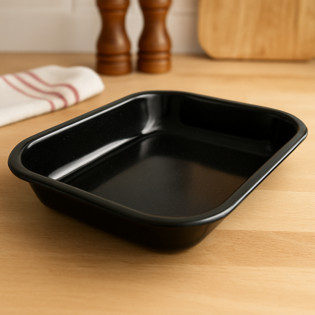 Vitreous Enamel Roasting Tray, Small, 28cm (2 piece) - Premium Home from Chabrias Ltd - Just £16.99! Shop now at Chabrias Ltd