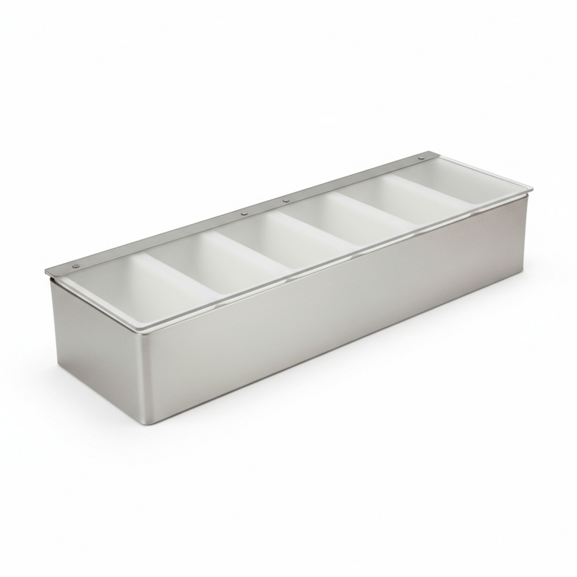 Professional stainless steel bar garnish station 6 compartment UK