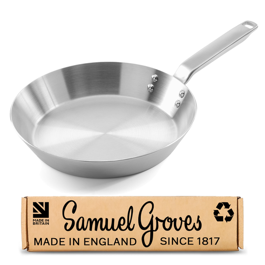 Samuel Groves 26cm stainless steel frying pan handmade in England