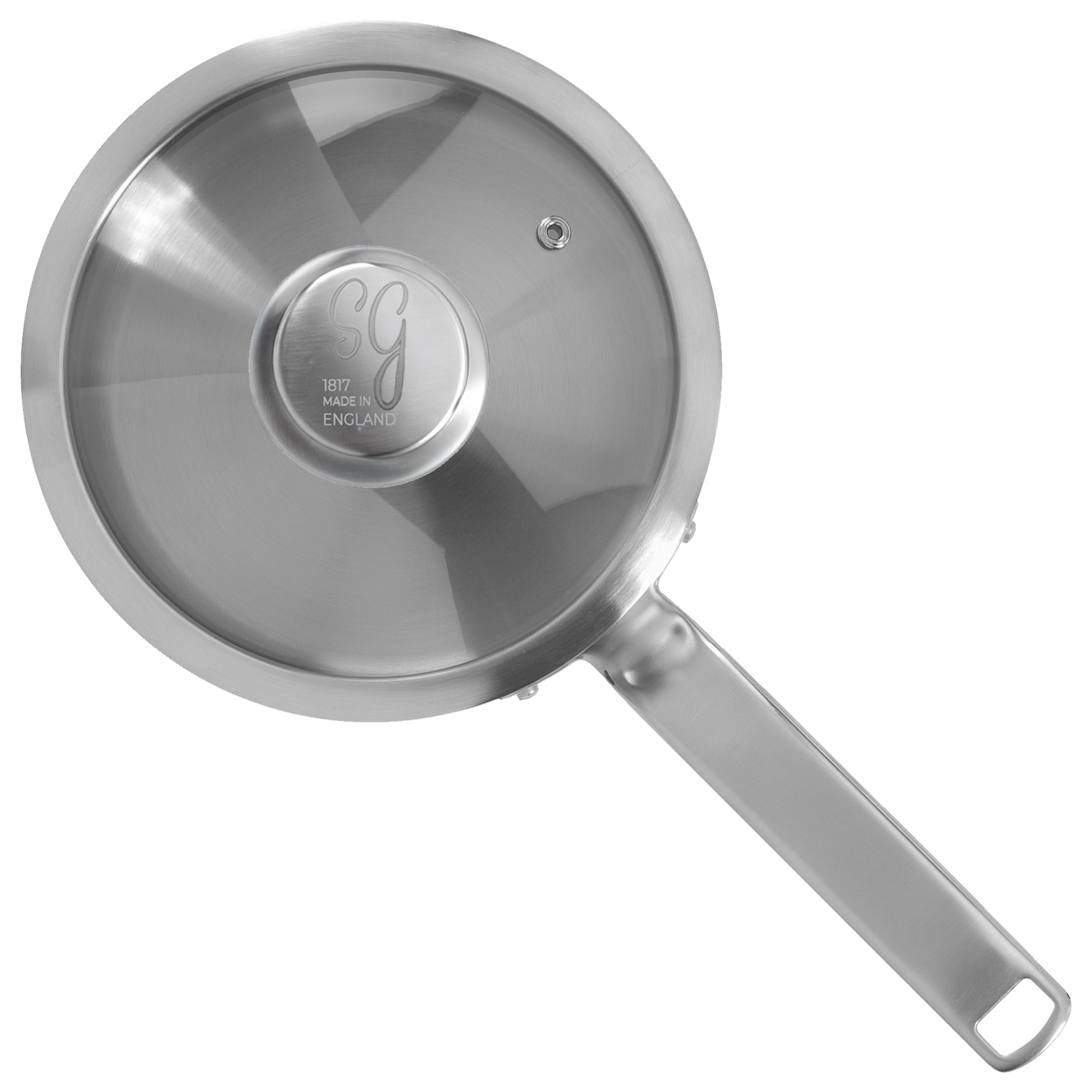 18cm stainless steel saucepan with lid for sauces, soups, rice and everyday cooking