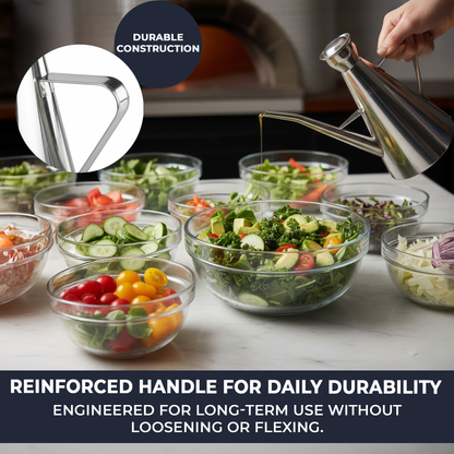 Stainless Steel Oil & Grease Container 500ml – Non-Drip Spout, Food-Safe Oil Storage Pot for Clean Pouring, Frying & Everyday Cooking - Premium  from Chabrias Ltd - Just £12.99! Shop now at Chabrias Ltd