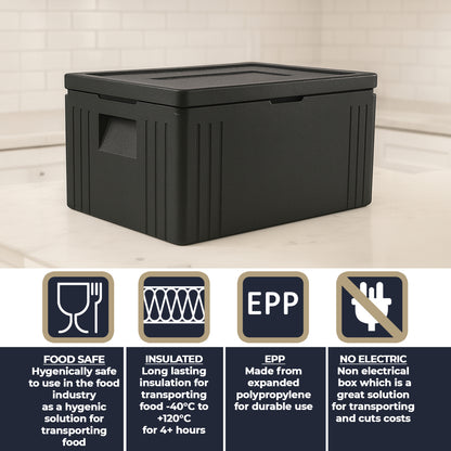 EPP Economic Food Delivery Insulated Thermal Box - 45 Litre - Professional Catering-Grade Hot & Cold Transport - Premium Food Storage Boxes from Chabrias Ltd - Just £37.99! Shop now at Chabrias Ltd