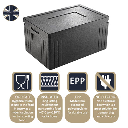 Hygienic dishwasher-safe EPP food storage box by Chabrias Ltd UK