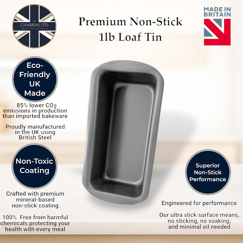 Non-Stick Loaf Tin, 1lb (2 piece) - Premium Kitchen from Chabrias Ltd - Just £11.99! Shop now at Chabrias Ltd