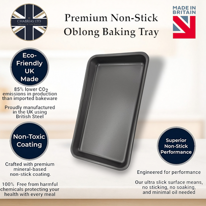 Non Stick Baking  Roasting Tray (33cm) - Premium Kitchen from Samuel Groves - Just £7.59! Shop now at Chabrias Ltd