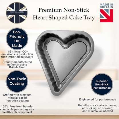 Non-Stick Heart Sandwich Cake Tin, 8" (2 Piece) - Premium Home from Chabrias Ltd - Just £9.99! Shop now at Chabrias Ltd