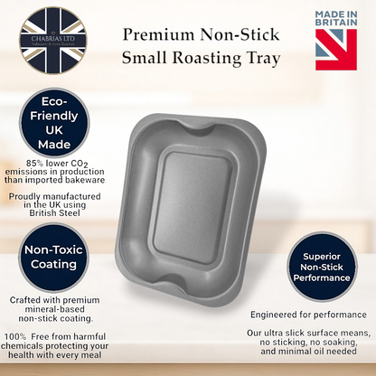 Non-Stick Roasting Baking Tray Small, 28cm (2 piece) - Premium Kitchen from Chabrias Ltd - Just £13.99! Shop now at Chabrias Ltd