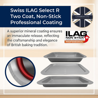 Non-Stick Roasting Baking Traybake Set, 32, 36, 36cm (3 piece) - Premium Home from Chabrias Ltd - Just £19.99! Shop now at Chabrias Ltd