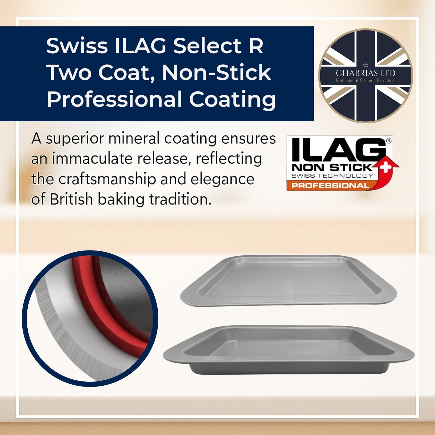 Non-Stick Roasting Baking Oven Set, 36cm (2 piece) - Premium Home from Chabrias Ltd - Just £14.99! Shop now at Chabrias Ltd