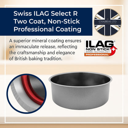 Non-Stick Round Cake Tin, Deep 18cm (2 piece) - Premium Kitchen from Chabrias Ltd - Just £9.99! Shop now at Chabrias Ltd
