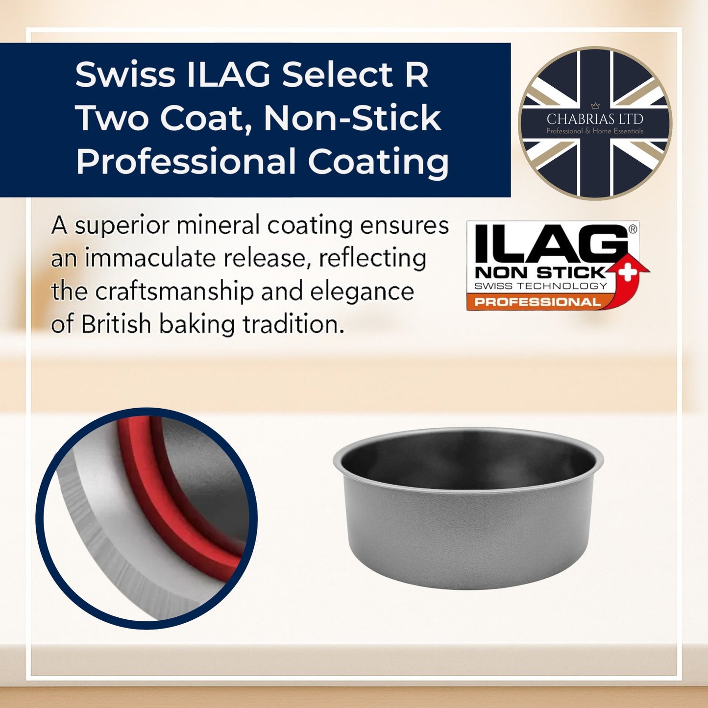Non-Stick Round Cake Tin, Deep 15cm (2 piece) - Premium Kitchen from Chabrias Ltd - Just £8.99! Shop now at Chabrias Ltd