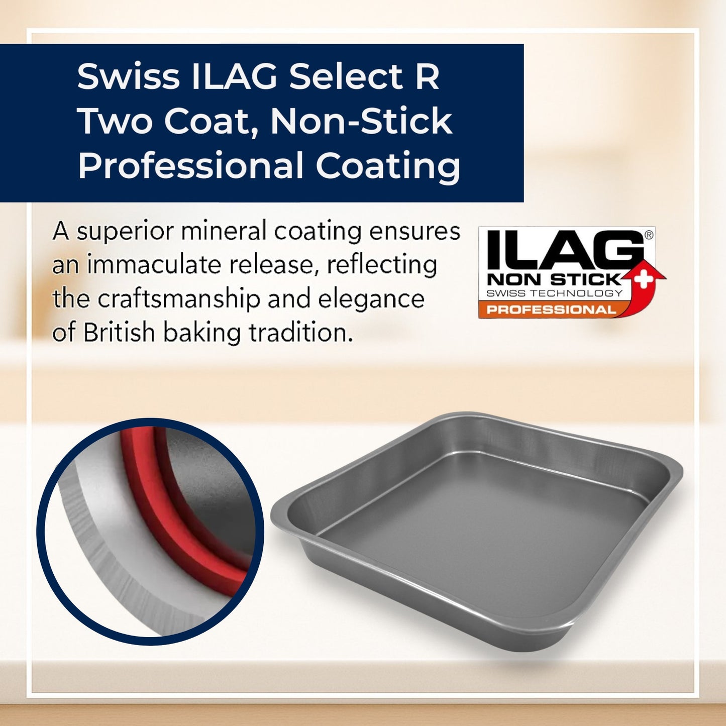 Non-Stick Square Sandwich Cake Tin, 10" (2 Piece) - Premium Kitchen from Chabrias Ltd - Just £13.99! Shop now at Chabrias Ltd