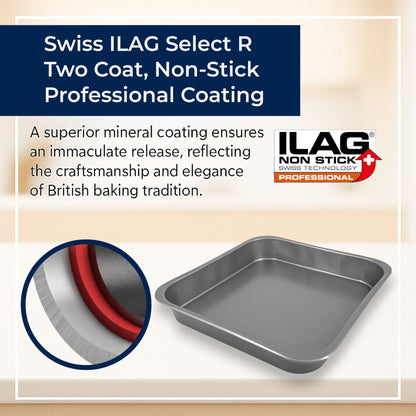 Non-Stick Square Sandwich Cake Tin, 10" (2 Piece) - Premium Kitchen from Chabrias Ltd - Just £13.99! Shop now at Chabrias Ltd