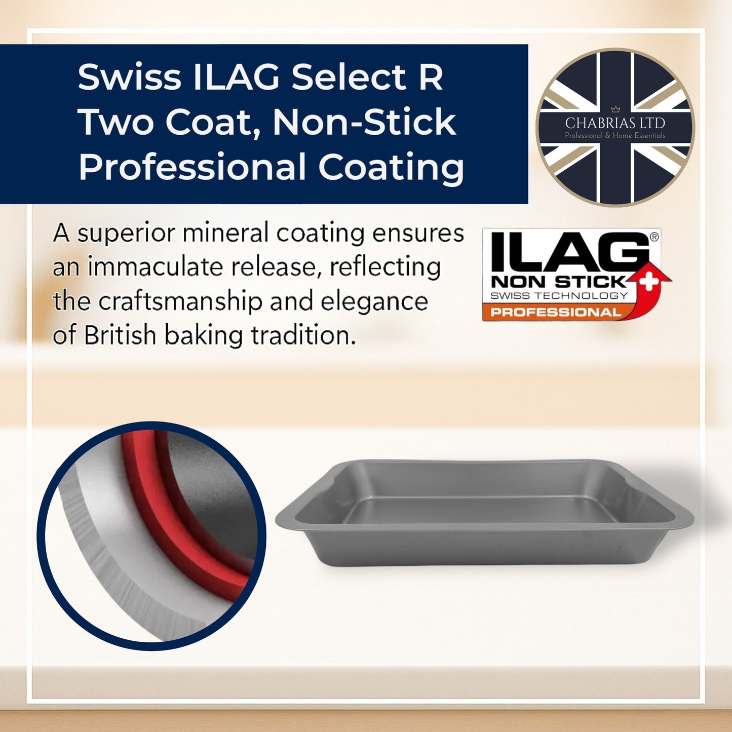 Non-Stick Roasting Baking Tray Extra Large, 43cm - Premium Kitchen from Chabrias Ltd - Just £11.99! Shop now at Chabrias Ltd