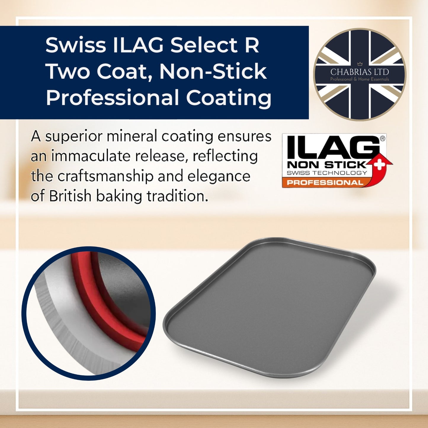 Non-Stick Oven Baking Tray Small, 24cm (2 piece) - Premium  from Chabrias Ltd - Just £7.99! Shop now at Chabrias Ltd