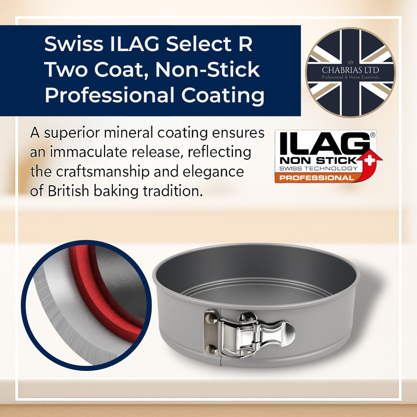 Non-Stick Springform Sandwich Cake Tin Set, 20 & 23cm - Premium Kitchen from Chabrias Ltd - Just £14.99! Shop now at Chabrias Ltd
