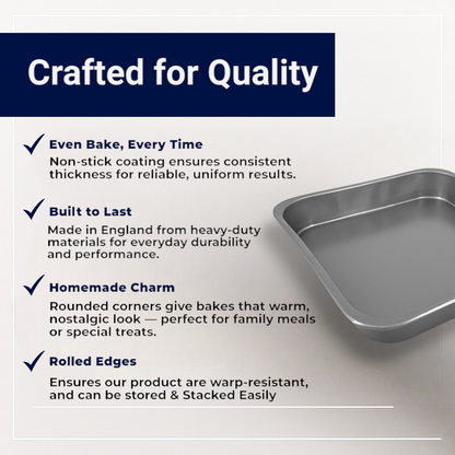 Non-Stick Square Sandwich Cake Tin, 10" (2 Piece) - Premium Kitchen from Chabrias Ltd - Just £13.99! Shop now at Chabrias Ltd