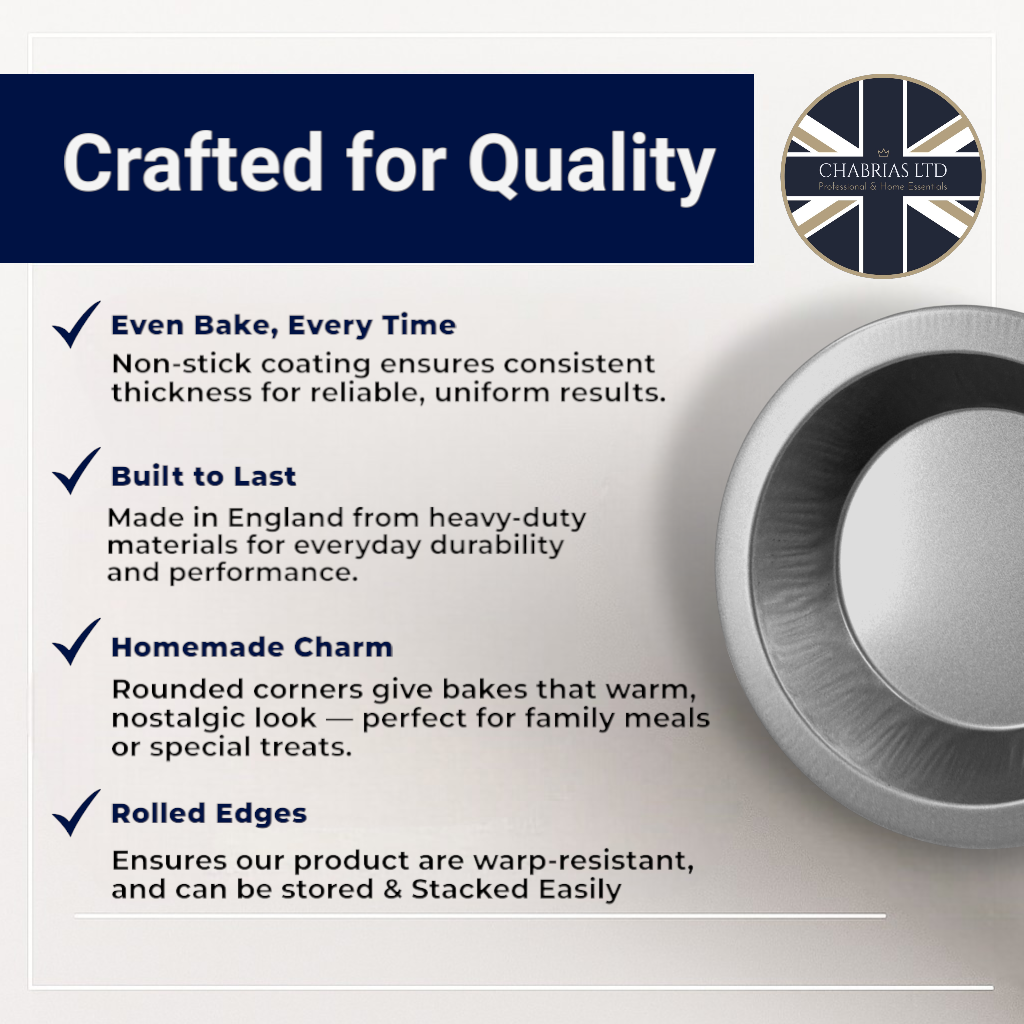 Non-Stick Mini Pie Cake Tins, 6.25" (4 piece) - Premium Kitchen from Chabrias Ltd - Just £9.99! Shop now at Chabrias Ltd