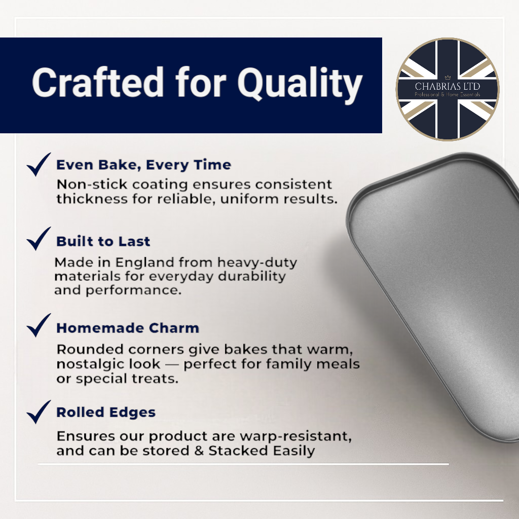 Non-Stick Oven Baking Tray Small, 24cm (2 piece) - Premium  from Chabrias Ltd - Just £7.99! Shop now at Chabrias Ltd