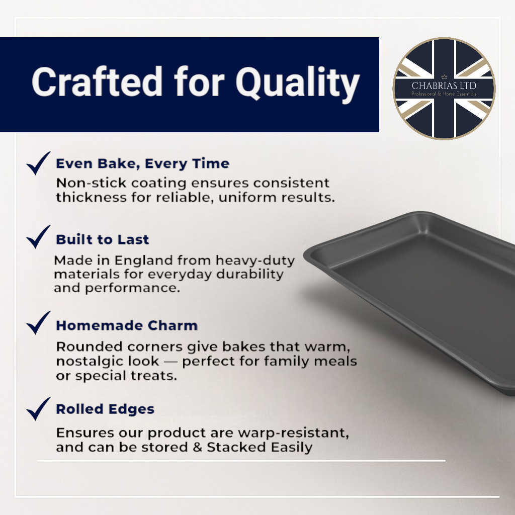 Non Stick Baking  Roasting Tray (33cm) - Premium Kitchen from Samuel Groves - Just £7.59! Shop now at Chabrias Ltd