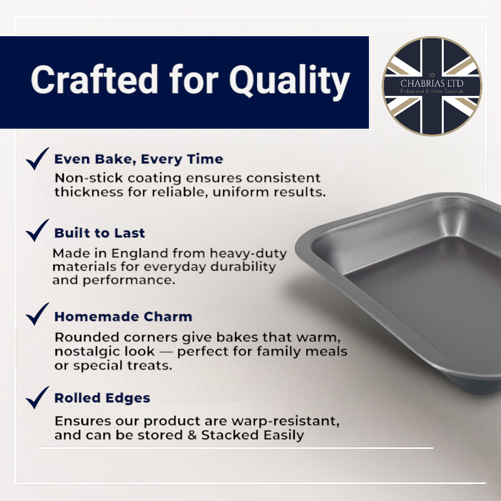 Non-Stick Roasting Baking Oven Tray, Medium (33cm) - Premium Kitchen from Chabrias Ltd - Just £7.99! Shop now at Chabrias Ltd