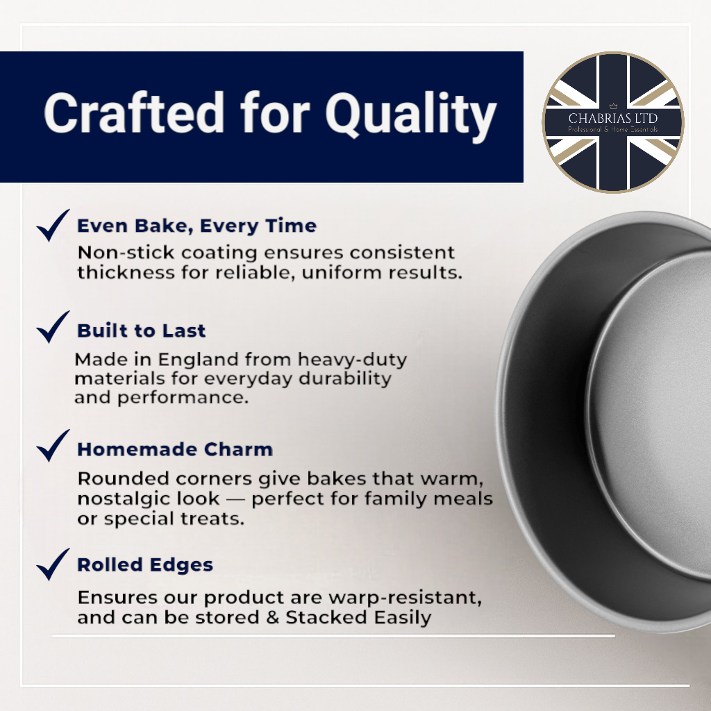 Non-Stick Round Cake Tin, Deep 15cm (2 piece) - Premium Kitchen from Chabrias Ltd - Just £8.99! Shop now at Chabrias Ltd