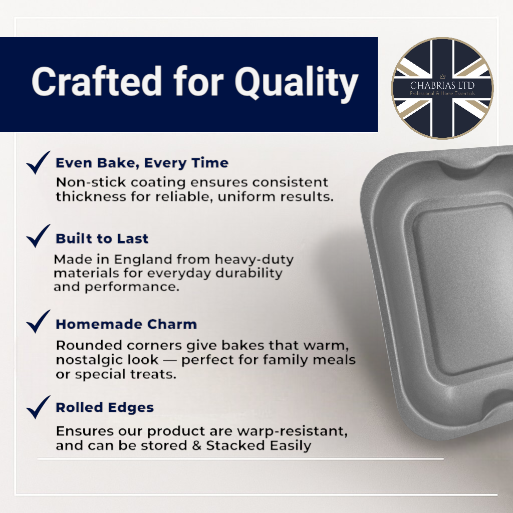 Non-Stick Roasting Baking Tray Medium, 33cm - Premium Kitchen from Chabrias Ltd - Just £10.99! Shop now at Chabrias Ltd