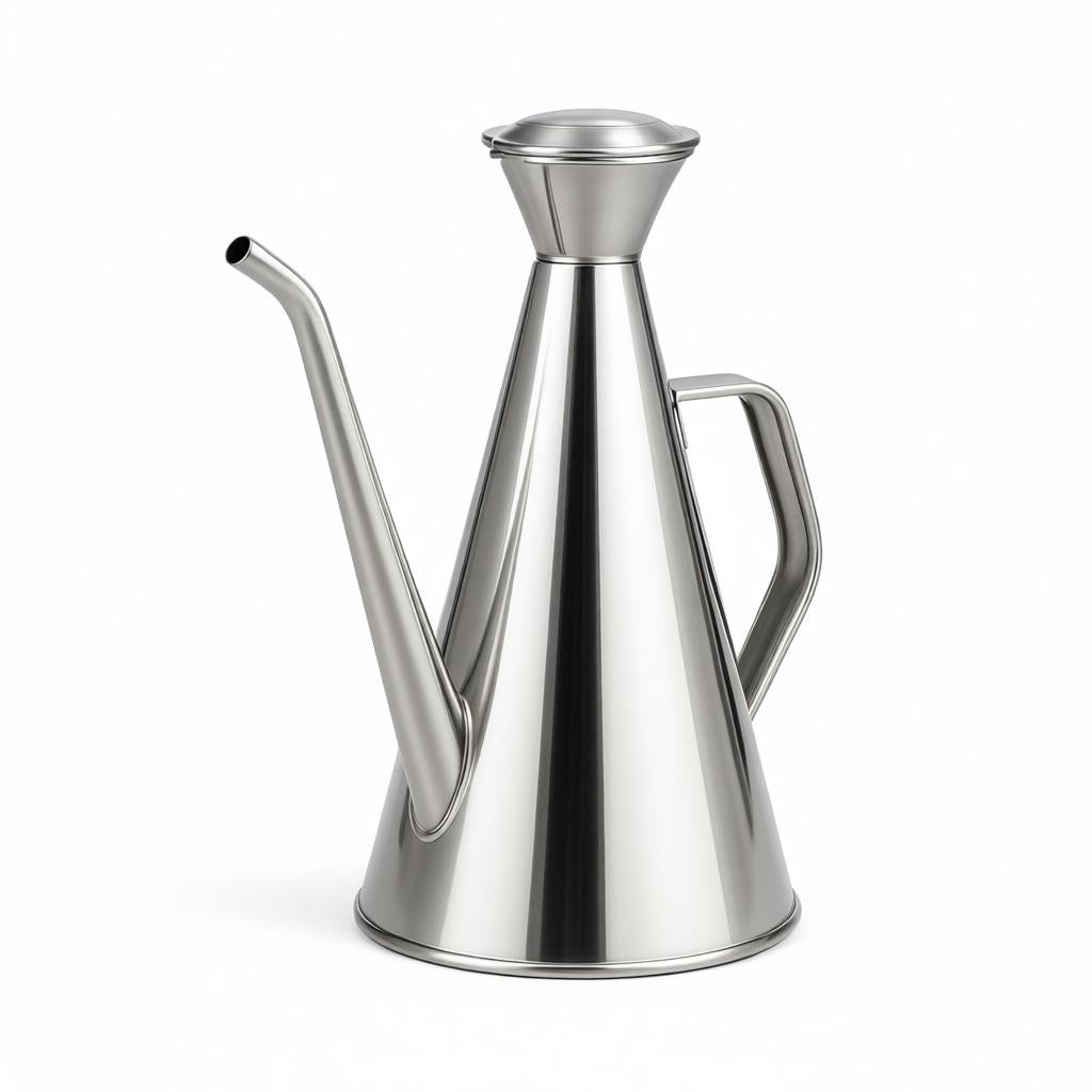 Stainless Steel Oil & Grease Container 500ml – Non-Drip Spout, Food-Safe Oil Storage Pot for Clean Pouring, Frying & Everyday Cooking - Premium  from Chabrias Ltd - Just £12.99! Shop now at Chabrias Ltd