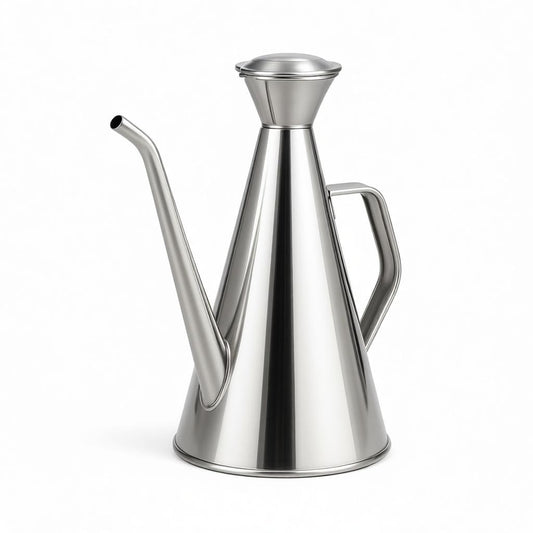 Stainless Steel Oil & Grease Container 500ml – Non-Drip Spout, Food-Safe Oil Storage Pot for Clean Pouring, Frying & Everyday Cooking - Premium  from Chabrias Ltd - Just £12.99! Shop now at Chabrias Ltd