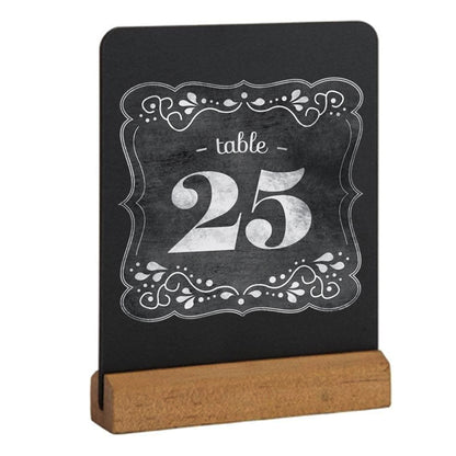 Reusable mini chalkboard price tags with wooden stands for shop displays